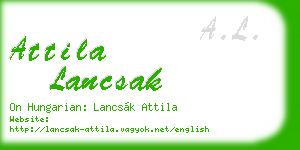 attila lancsak business card