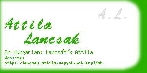 attila lancsak business card